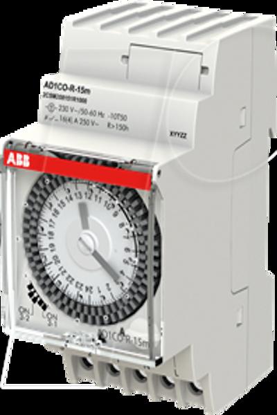 ABB AD1CO-R-15M - Analoge Zeitschaltuhr Tagesprogramm 15-min-Takt 1