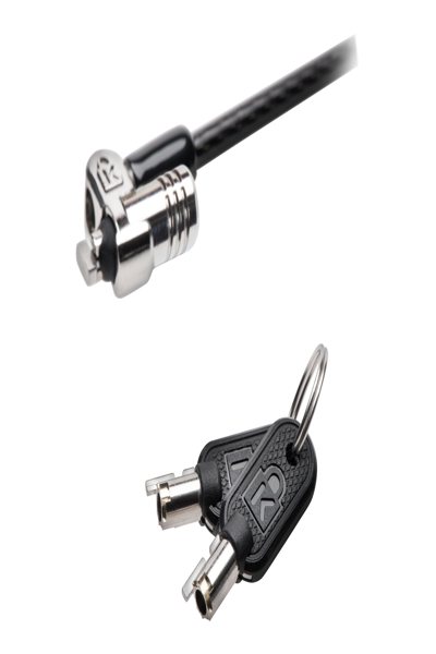 Kensington MicroSaver 2.0 Keyed Laptop Lock (25 Pack) - Master Keyed FT - Key - Steel - Black - Silver - K65042EUM