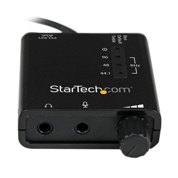 StarTech USB Stereo Audio Adapter External Sound Card with SPDIF Digital Audio - 5.1 channels - 24 bit - 91 dB - USB - ICUSBAUDIO2D
