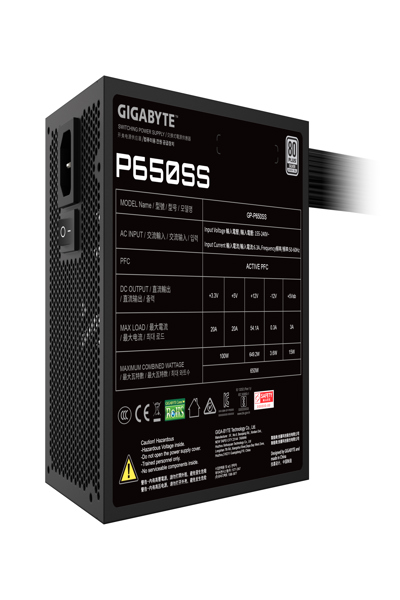 Gigabyte 80+ Silver Non-Modular PSU ATX 3.0 - GP-P650SS