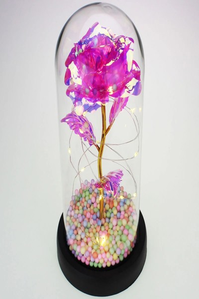 Extralink HOME W-861 Rose éternelle rose en verre avec LED