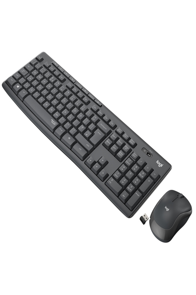 Logitech MK295 Silent Wireless Combo - Full-size (100%) - Wireless - RF Wireless - AZERTY - Graphite - Mouse included - 920-009803