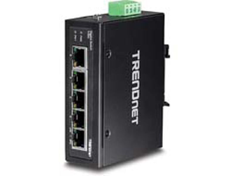 TRENDnet TI-G50, Hardened Industrial Gigabit DIN-Rail Switch - TI-G50
