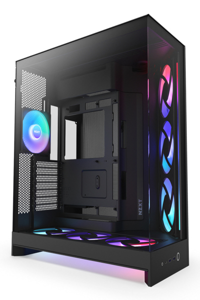 NZXT H9 Flow RGB+ midi-torn-PC svart - CM-H92FB-P1
