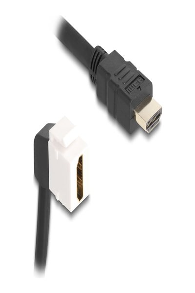 Delock HDMI cable - HDMI male to HDMI female angled, keystone - 86974