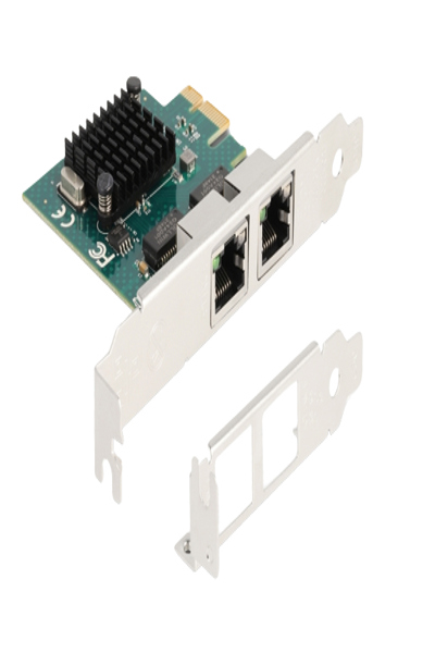 Delock PCI Express x1-kort till 2 x RJ45 Gigabit LAN BCM, PCIe, RJ-45, Hona, PCIe 2.0, Grå, PC - 88205