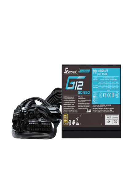 Seasonic nätaggregat 650W G12 GC-650 80+Guld - Nätaggregat - ATX - SSP-650RT2