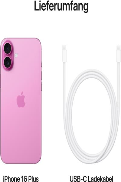 Apple Telekom iPhone 16 Plus Pink - Smartphone - 128 GB