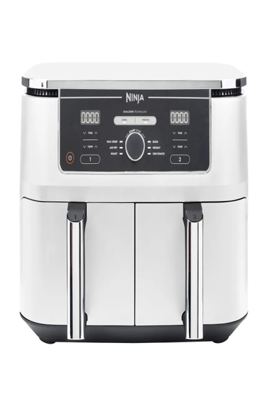 SharkNinja Ninja AF400EU, Hot air fryer, 9.5 L, Double, White, Rotary, Touch, Stand-alone - AF400EUWH