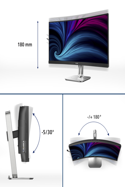 Philips 34B2U5600C 34 UltraWide HDMI DisplayPort USB-C - Flat Screen - 86.4 cm