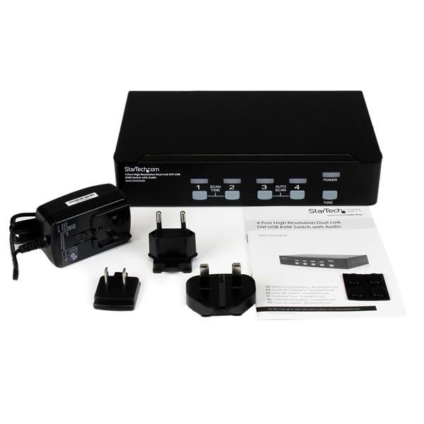 StarTech 4 Port High Resolution USB DVI Dual Link KVM - SV431DVIUAHR