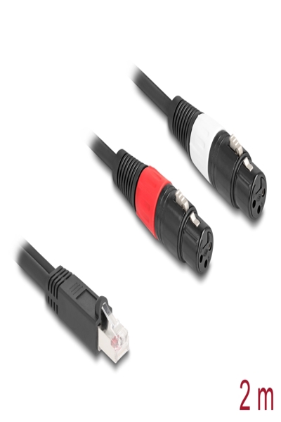 Delock DMX-kabel - RJ-45 hane till XLR3 hona - 88176
