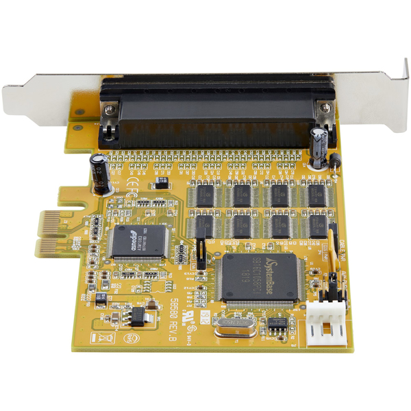 StarTech 8 Port PCI Express Card - PCIe RS232 Expansion Card - 16C1050 UART - Windows & Linux (PEX8S1050) - Serial Adapter - PCIe - RS-232 x 8 - Yellow - PEX8S1050