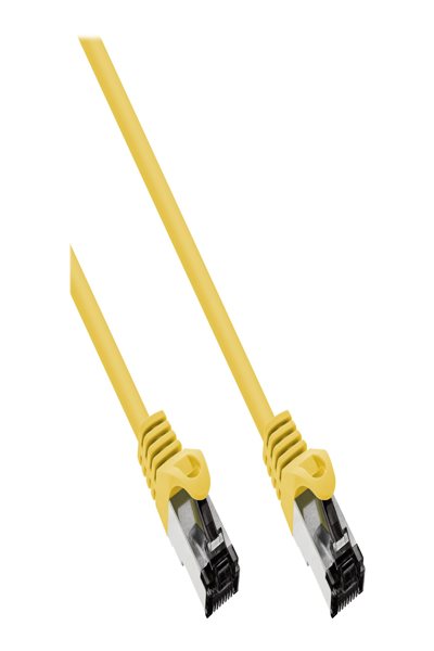 Câble de raccordement en ligne S/FTP Cat.8.1 jaune 0,25 m