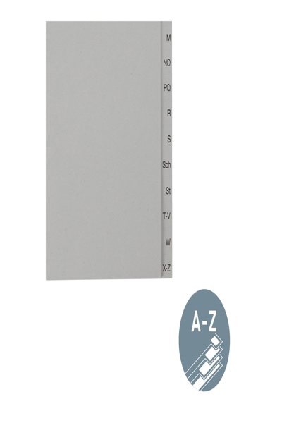 Esselte Leitz 43000085 - Alphabetic tab index - Gray - Portrait - A4 - 100 g/mÃ‚Â² - 225 mm