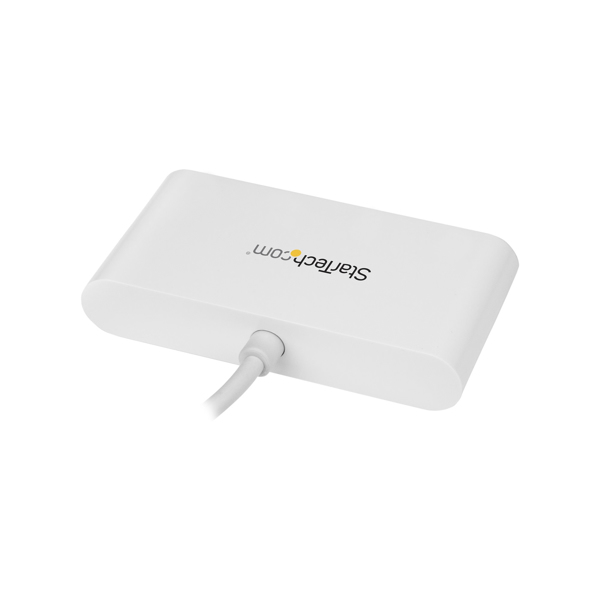 StarTech USB-C hub - 4 port USB3.0 - USB C to 4x USB-A - Bus powered - White - Compact USB C hub - USB Type-C adapter - Hub - 4 x SuperSpeed ​​USB3.0 - Desktop (HB30C4ABW) - HB30C4ABW