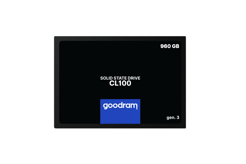 GoodRam CL100 2.5" 960GB SATA III 3D TLC NAND - SSDPR-CL100-960-G3