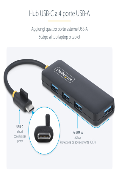 StarTech.com 4-Port USB-C Hub 5Gbps - H5C4A-USB-HUB