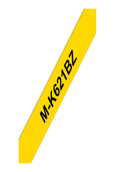 Brother M-K621BZ - Svart på gult - MK621BZ
