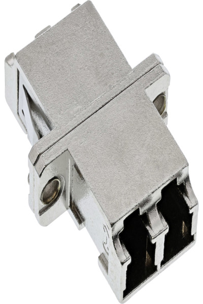 Adaptateur fibre optique métallique en ligne Duplex LC/LC MM
