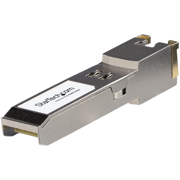 StarTech JL563A-ST Transceiver Module (SFP+ Module, 100/1000/10000Base-TX HP Compatible, Copper, RJ-45 Copper with DDM) - SFP+ Transceiver Module (equivalent to: HP JL563A) - 10 GigE - 10Base-T, 100Base-TX, 1000Base-T, 10GBase-T - RJ-45 - up to 30 m - for HP - JL563A-ST