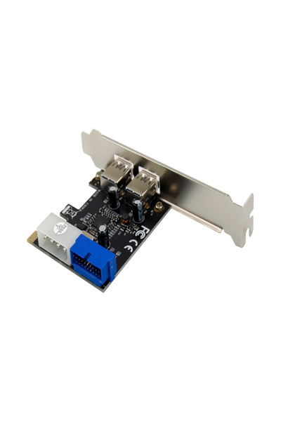 InLine 2+2ports USB 3.2 Gen.1 host controller - PCIe - w/SATA power + LP bracket - 76666G