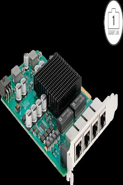 Delock PCI Express x4 Network Card LAN 4xRJ45 PoE+ - 86097