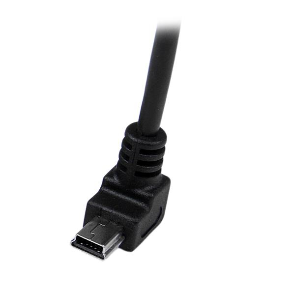 StarTech.com 2m USB auf Mini USB Anschlusskabel abgewinkelt - USB A zu Mini B Kabel - 1 x USB A (St), 1 x USB Mini B (St) - Schwarz - USB-Kabel - 2 m - USBAMB2MD