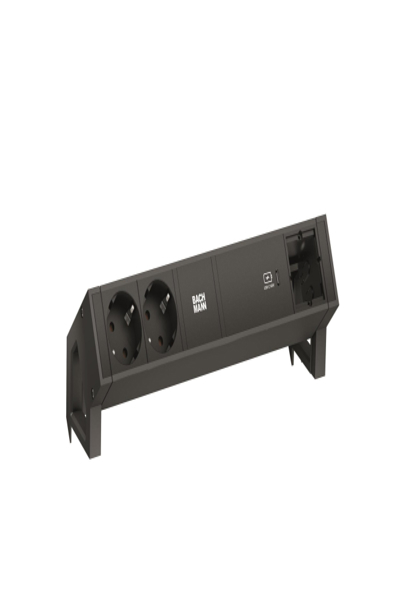 Bachmann BACH 902.967 DESK2 2xCEE7/3 1xUSB C 60W 1xCM 0 GST18 RAL9005 - 902967