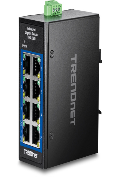 TRENDnet TI-GLC80 8-Port Industrial Gigabit Switch - TI-GLC80