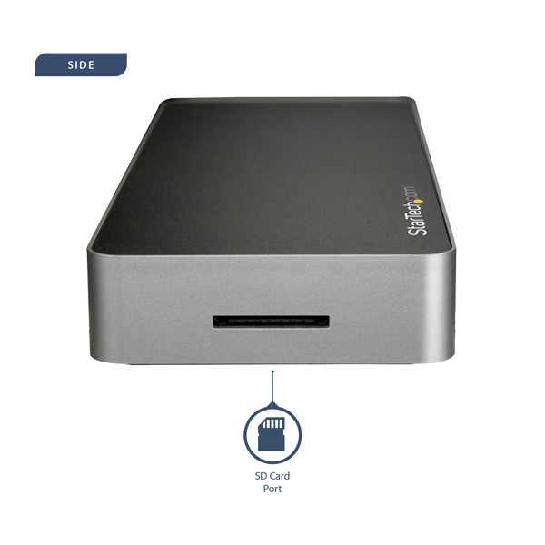 StarTech USB-C Dual 4K Monitor Docking Station for Laptops - DP / HDMI - Windows / Mac - USB 3.0 SD Card Reader - 60W Power Delivery - Docking Station - HDMI, DP - DK30CHDPPDUE