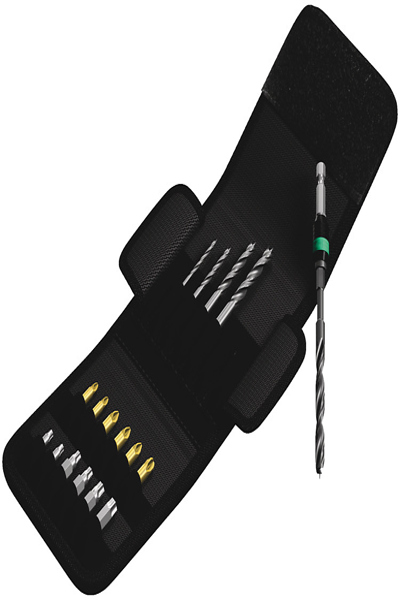 Wera 849/855/867/18 - Power multi-tool - Drill bit set - Right hand rotation - Metal - Cylindrical shank - Black - Gold - Stainless steel