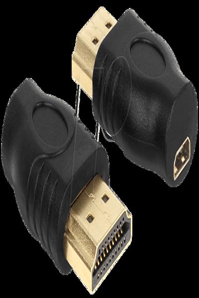 Delock HDMI-adapter - HDMI-hane till 19-stifts micro HDMI Typ D-hona - 65507