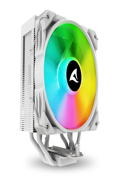 Sharkoon A40 RGB, Rafraîchisseur d'air, 12 cm, 500 tr/min, 1800 tr/min, 121,55 m³/h, Blanc