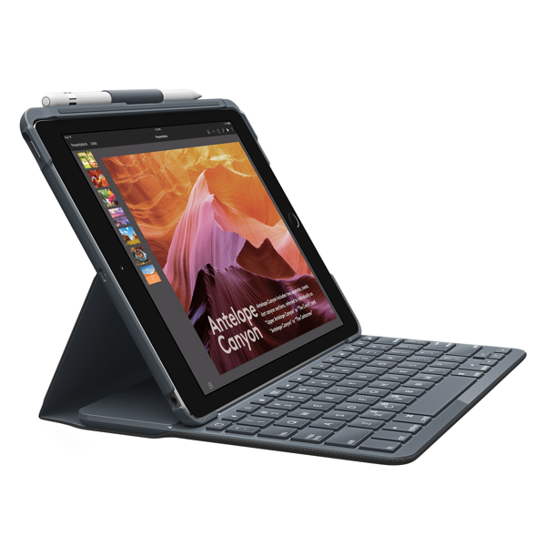 Logitech Slim Folio - Tangentbord och folio case - 920-009018