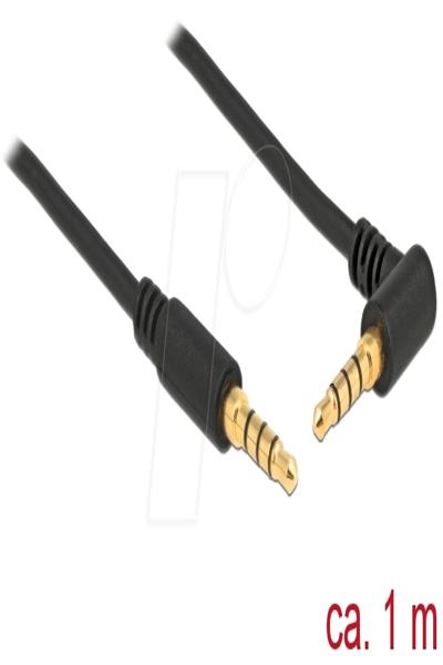 Delock Audio cable - 4-pole mini jack male to 4-pole mini jack male angled - 85610