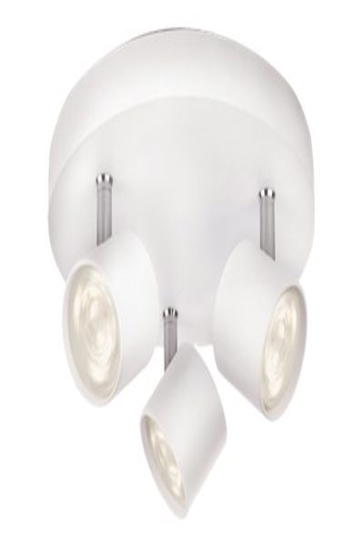 Philips Dimmable LED Star Ceiling/Wall Spotlight 3x 16.5W - Non-changeable bulb(s) - 3 bulb(s) - LED - 2700 K - 1500 lm - White