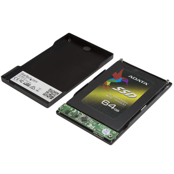 StarTech USB 3.1 (10 Gbps) Enclosure for 2.5” SATA Drives - HDD/SSD enclosure - 2.5" - Serial ATA - 10 Gbit/s - USB connectivity - Black - S251BMU313