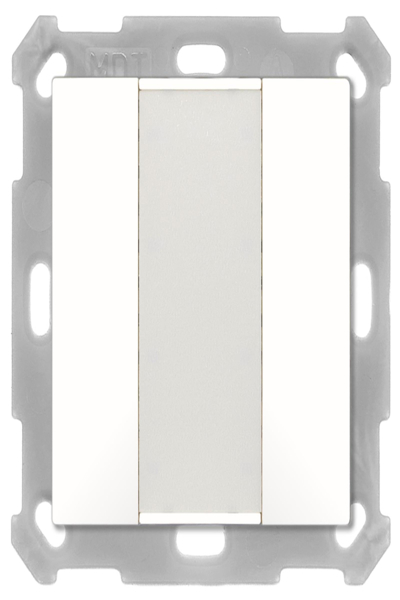 Bouton MDT 55 double blanc pur brillant