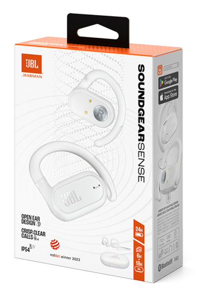 JBL Soundgear Sense - True Wireless Stereo (TWS) - Appels/musique - 20 - 20 000 Hz - Casque - Blanc