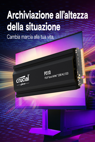 Crucial P310 - SSD - 2 TB - intern - M.2 2280 - PCIe 4.0 x4 (NVMe) - CT2000P310SSD5