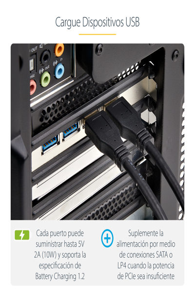 StarTech.com 4-portars USB-A PCIe-kort, USB 3.2 5 Gbps, 4x USB-kontroller - P5Q4A-USB-CARD
