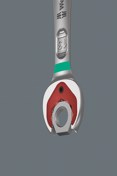 Wera Joker Switch 17, 17 mm, 1/4", acier inoxydable, acier, nichrome, mat