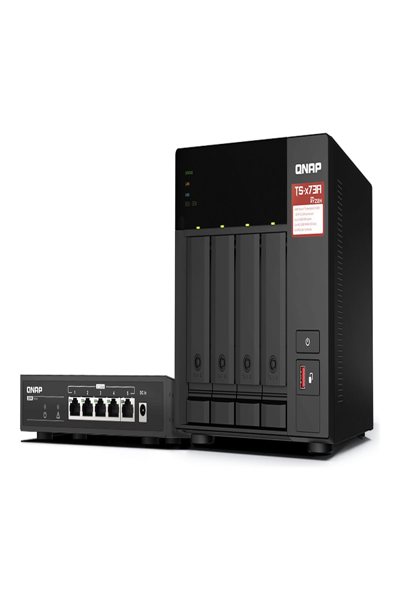 QNAP TS-473A-SW5T 4 baies 2,2 GHz 4 cœurs/8 threads AMD 8 Go DDR4 2 x 2,5 GbE