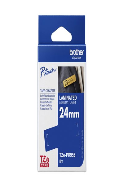 Brother TZe-PR955 Vit på Silver 2,4 cm 8 m - TZEPR955