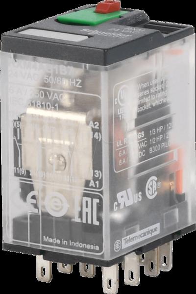 Schneider RXM4AB1B7. Fréquence d'entrée CA 50/60 Consommation 6 A