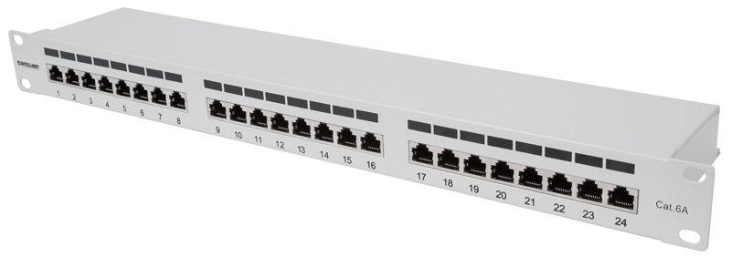 Cat6a skärmad patchpanel - RJ-45 X 24 - 1U (19") - 720854