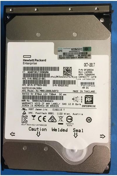Disque dur HPE DRV 12 To : disque dur grand format 7 200 tr/min