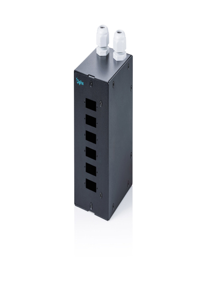 DIGITUS Fiber Optic Rail Distributor 6 Port SC DX/LC Quad Black - Cable - Network - DN-96990