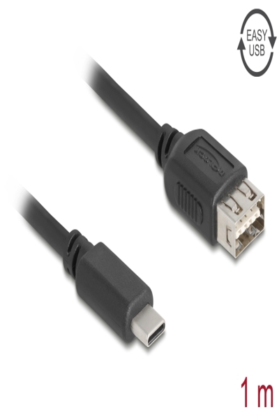 Delock USB 2.0 Kabel Type-C Stecker zu EASY Typ-A Buchse - Cable - Digital - 81536